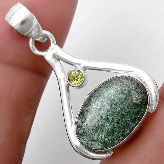 Natural Green Aventurine & Peridot Pendant P-1057 SDP119855