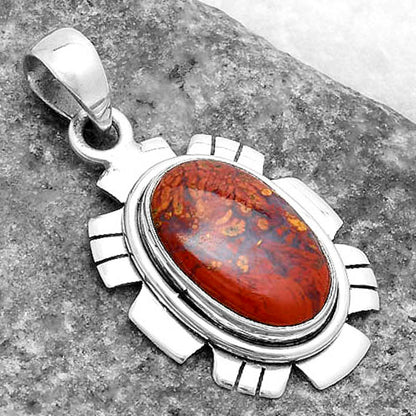 Natural Red Moss Agate Pendant P-1179 SDP119954
