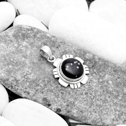 Natural Snow Flake Obsidian Pendant P-1179 SDP119969