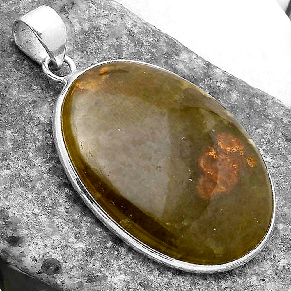 Natural Cloudy Prehnite Pendant P-1001 SDP120107
