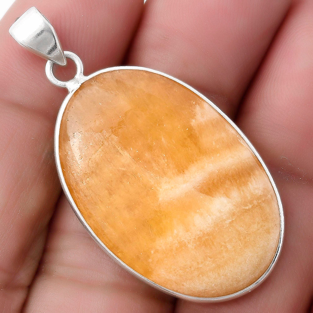 Natural Honey Aragonite Pendant P-1001 SDP120188