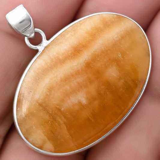 Natural Honey Aragonite Pendant P-1001 SDP120189