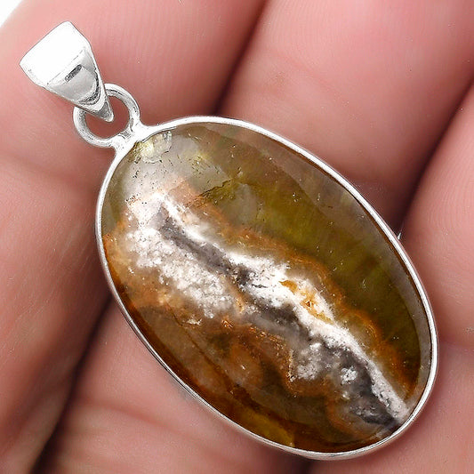 Natural Cloudy Prehnite Pendant P-1001 SDP120200