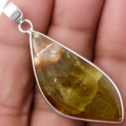 Natural Cloudy Prehnite Pendant P-1001 SDP120215