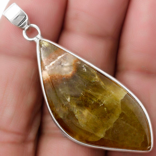 Natural Cloudy Prehnite Pendant P-1001 SDP120215
