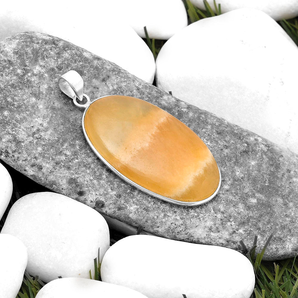 Natural Honey Aragonite Pendant P-1001 SDP120226