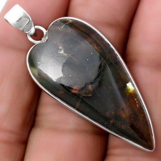 Heart Natural Chrome Chalcedony Pendant P-1001 SDP120270