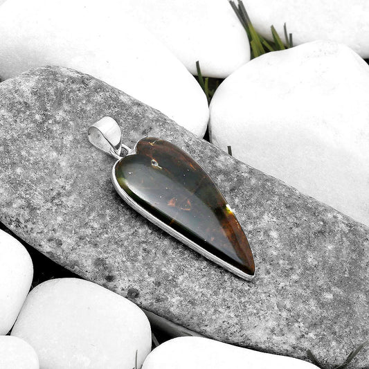 Heart Natural Chrome Chalcedony Pendant P-1001 SDP120270