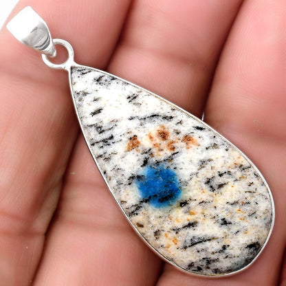 Natural K2 Blue - Azurite In Quartz Pendant P-1001 SDP120276