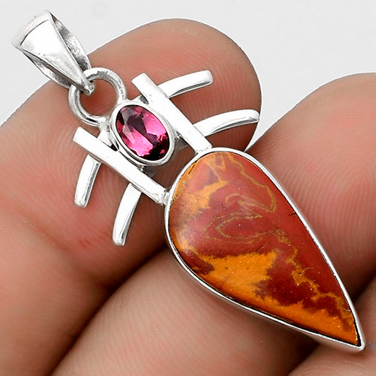 Natural Noreena Jasper & Garnet Pendant P-1046 SDP120376