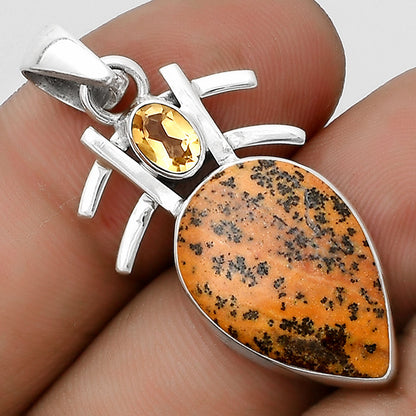 Amethyst Sage Agate Nevada & Citrine Pendant P-1046 SDP120399