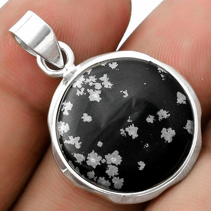 Natural Snow Flake Obsidian Pendant P-1110 SDP120451