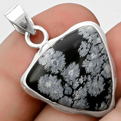 Natural Snow Flake Obsidian Pendant P-1110 SDP120481