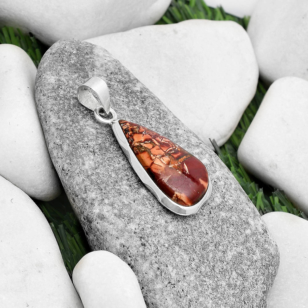 Natural Indian Paint Gemstone Pendant P-1110 SDP120482