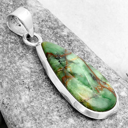 Natural Turkish Rainforest Chrysocolla Pendant P-1110 SDP120484