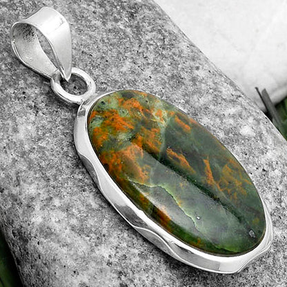Natural Turkish Rainforest Chrysocolla Pendant P-1110 SDP120486