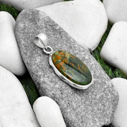 Natural Turkish Rainforest Chrysocolla Pendant P-1110 SDP120486