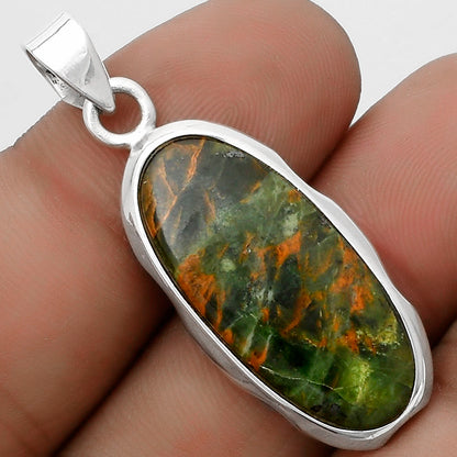 Natural Turkish Rainforest Chrysocolla Pendant P-1110 SDP120488