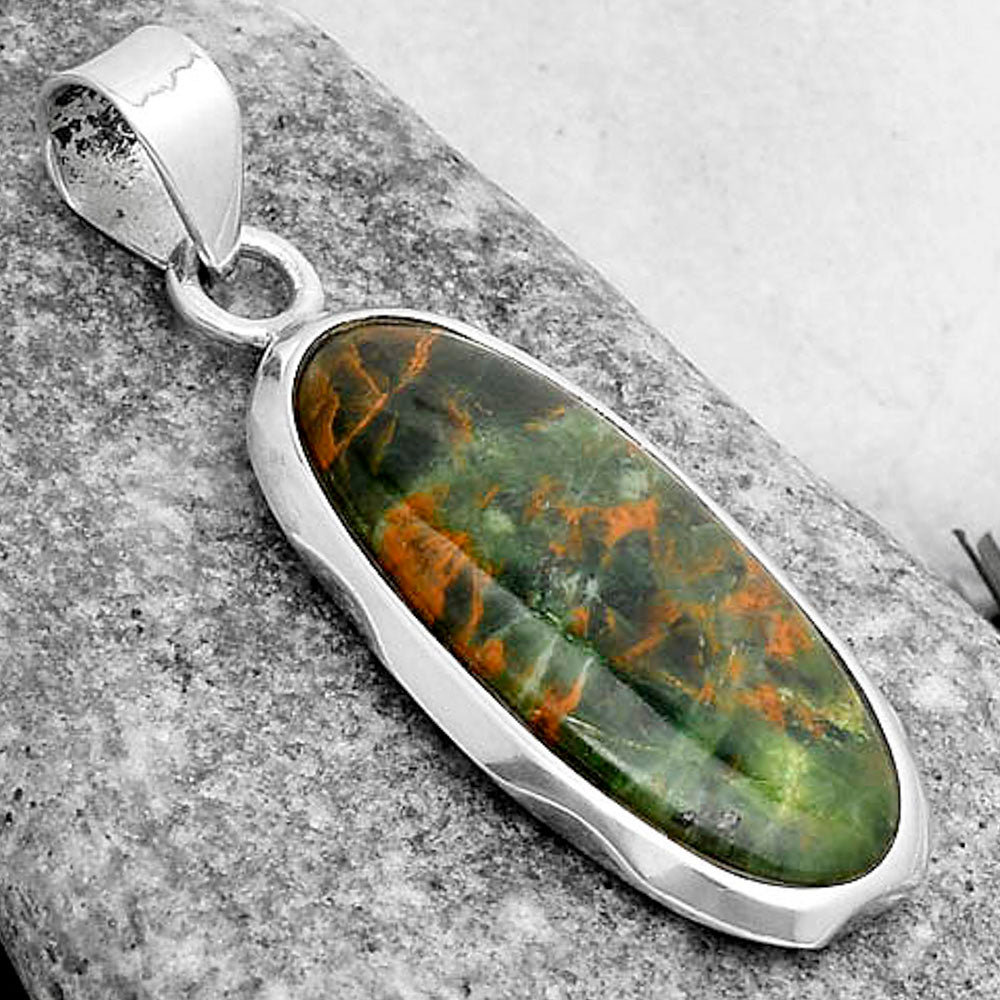 Natural Turkish Rainforest Chrysocolla Pendant P-1110 SDP120488