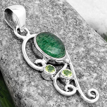 Natural Green Aventurine & Peridot Pendant P-1039 SDP120557