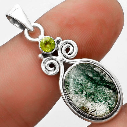 Natural Green Aventurine & Peridot Pendant P-1603 SDP120587