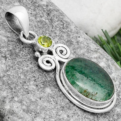 Natural Green Aventurine & Peridot Pendant P-1603 SDP120587