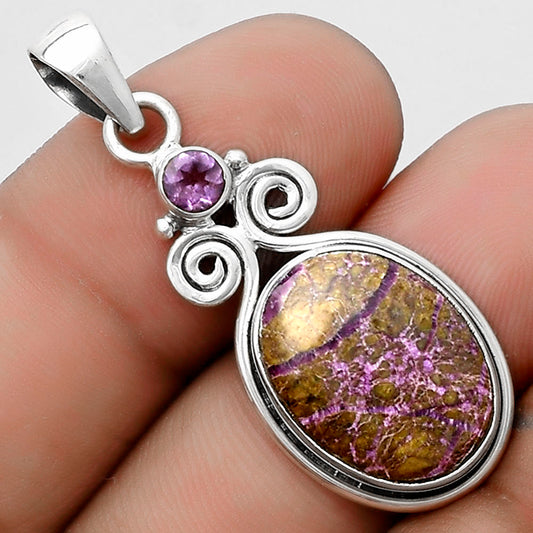 Purpurite - South Africa & Amethyst Pendant P-1603 SDP120591