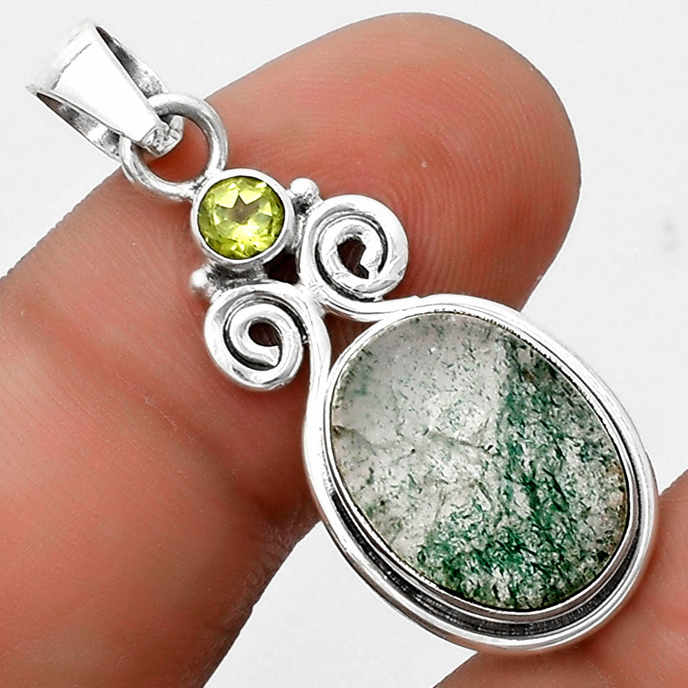 Natural Green Aventurine & Peridot Pendant P-1603 SDP120592