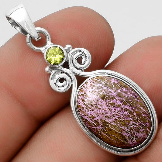 Purpurite - South Africa & Peridot Pendant P-1603 SDP120601