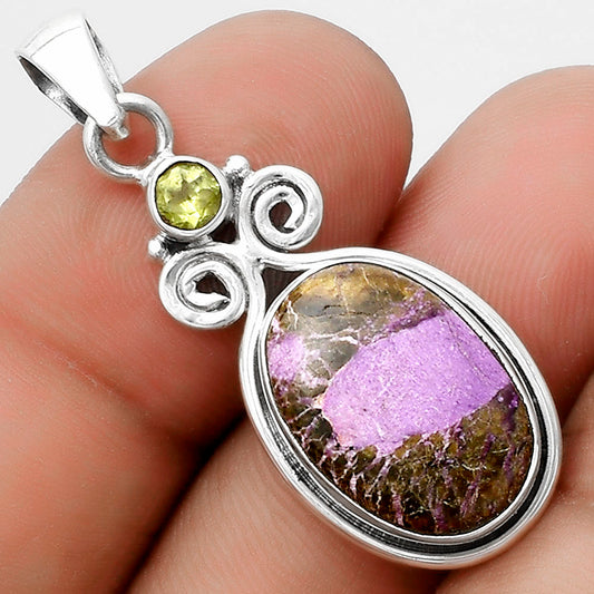 Purpurite - South Africa & Peridot Pendant P-1603 SDP120606