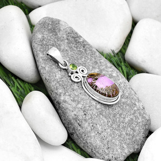 Purpurite - South Africa & Peridot Pendant P-1603 SDP120606