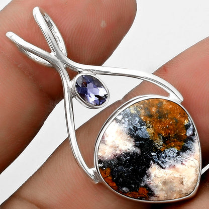 Indian Blanket Jasper & Amethyst Pendant P-1038 SDP120668