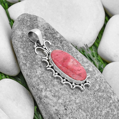 Natural Pink Tulip Quartz Pendant P-1249 SDP120723