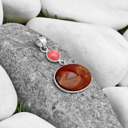 Noreena Jasper & Rhodochrosite Argentina Pendant P-1098 SDP120889