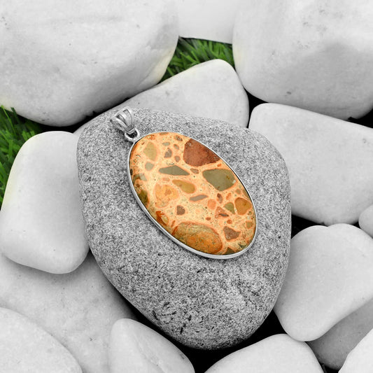 Natural Leopardite Jasper Pendant P-1001 SDP120974