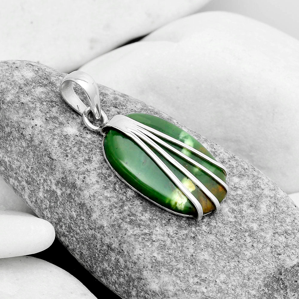 Natural Chrome Chalcedony Pendant P-1302 SDP120983