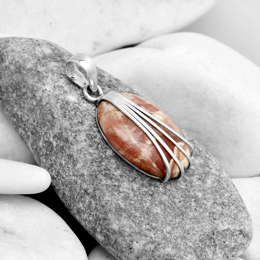 Natural Rhodochrosite Argentina Pendant P-1302 SDP121011