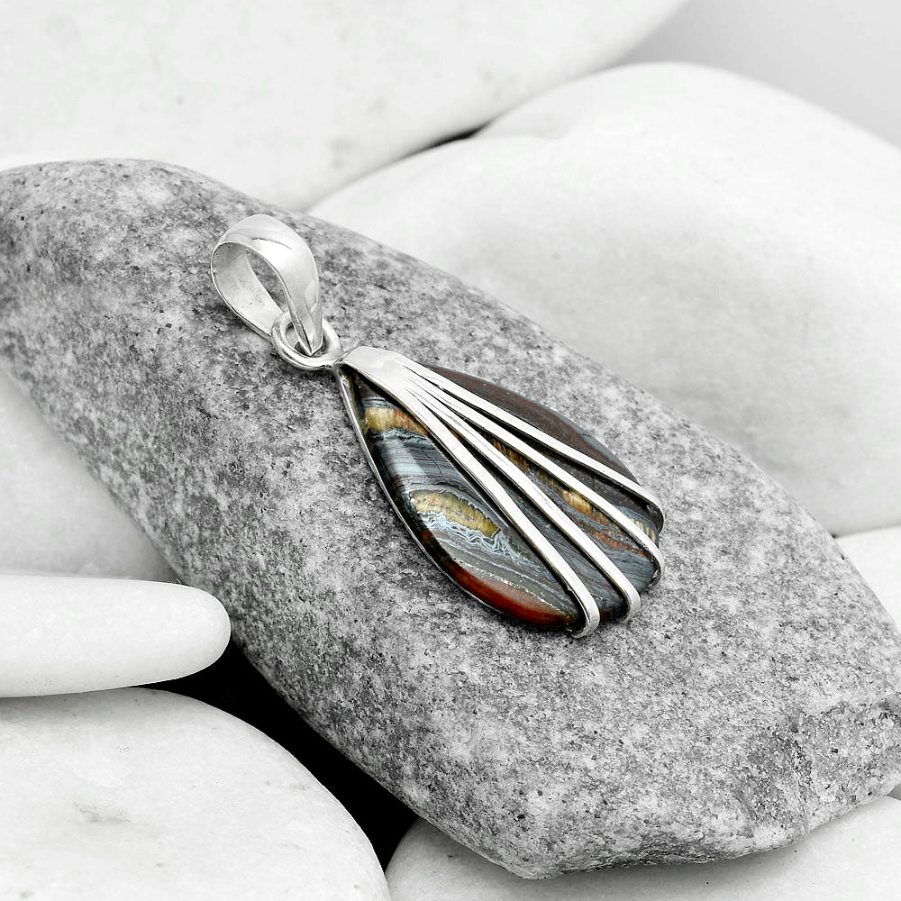 Natural Iron Tiger Eye Pendant P-1302 SDP121023