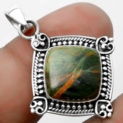 Natural Turkish Rainforest Chrysocolla Pendant P-1040 SDP121031