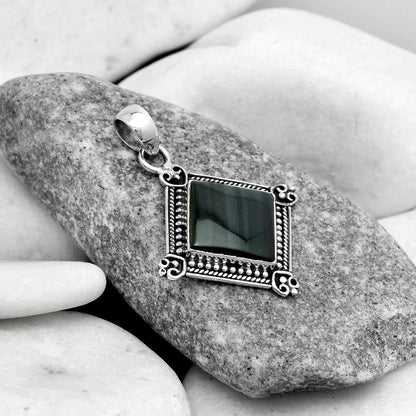 Natural Black Lace Obsidian Pendant P-1040 SDP121068