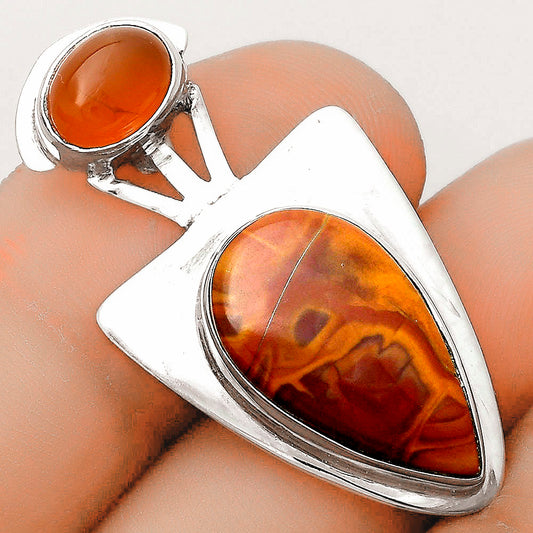 Natural Noreena Jasper & Carnelian Pendant P-1662 SDP121113