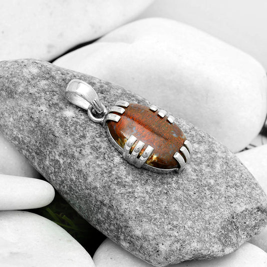 Natural Red Moss Agate Pendant P-1564 SDP121120