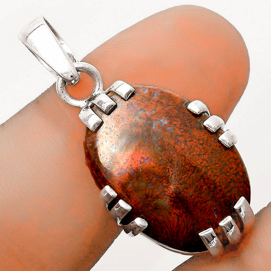Natural Red Moss Agate Pendant P-1564 SDP121126