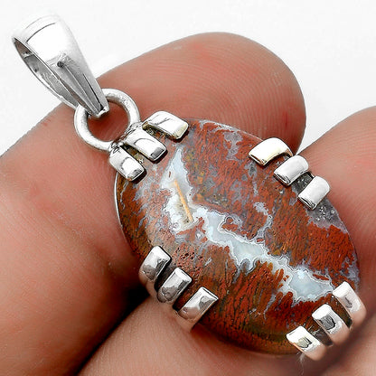 Natural Red Moss Agate Pendant P-1564 SDP121129