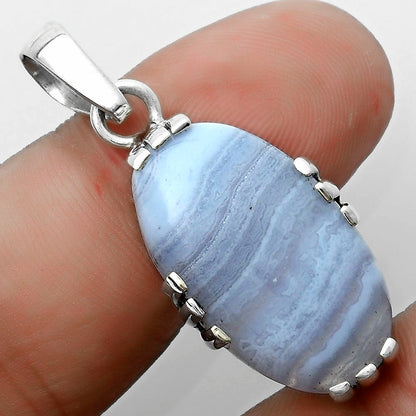 Natural Blue Lace Agate South Africa Pendant P-1564 SDP121137