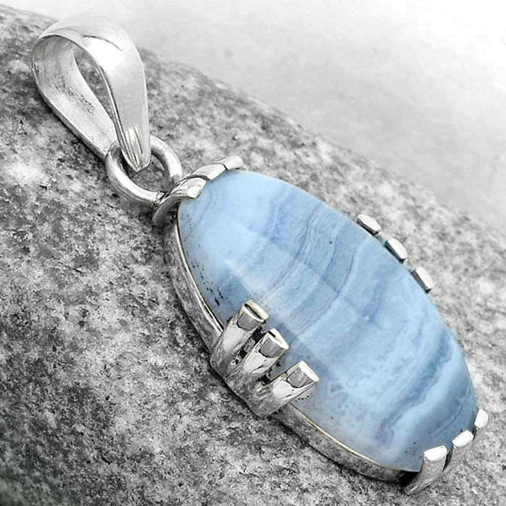 Natural Blue Lace Agate South Africa Pendant P-1564 SDP121137