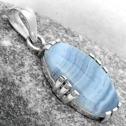 Natural Blue Lace Agate South Africa Pendant P-1564 SDP121137