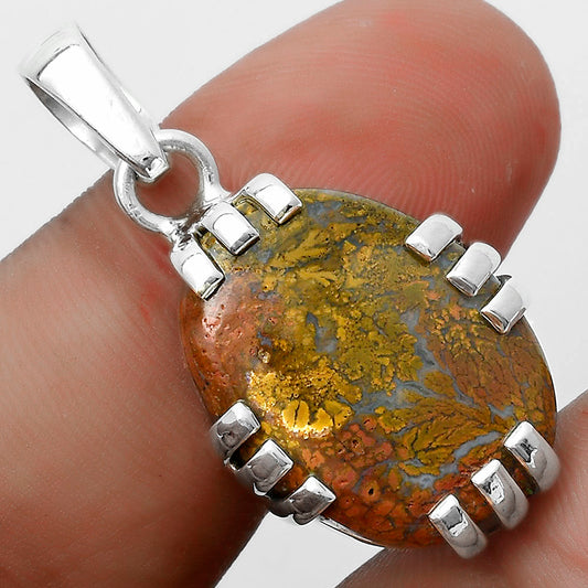 Natural Red Moss Agate Pendant P-1564 SDP121148