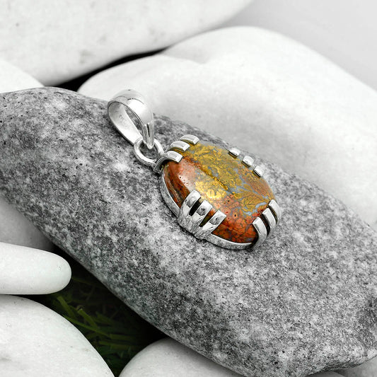 Natural Red Moss Agate Pendant P-1564 SDP121148