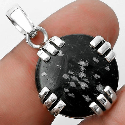 Natural Snow Flake Obsidian Pendant P-1564 SDP121149